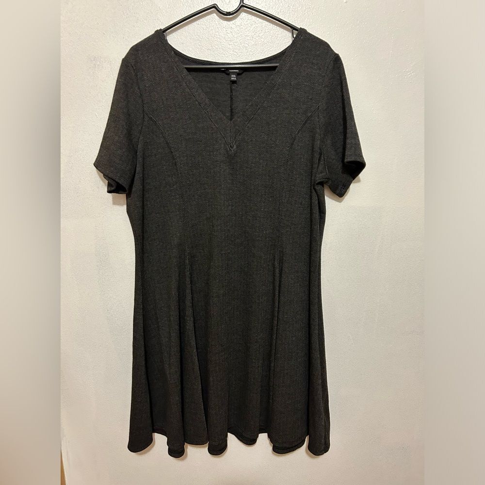 Simply Vera Fit & Flare Dress size XXL Short Sleeve Chevron Ponte Princess